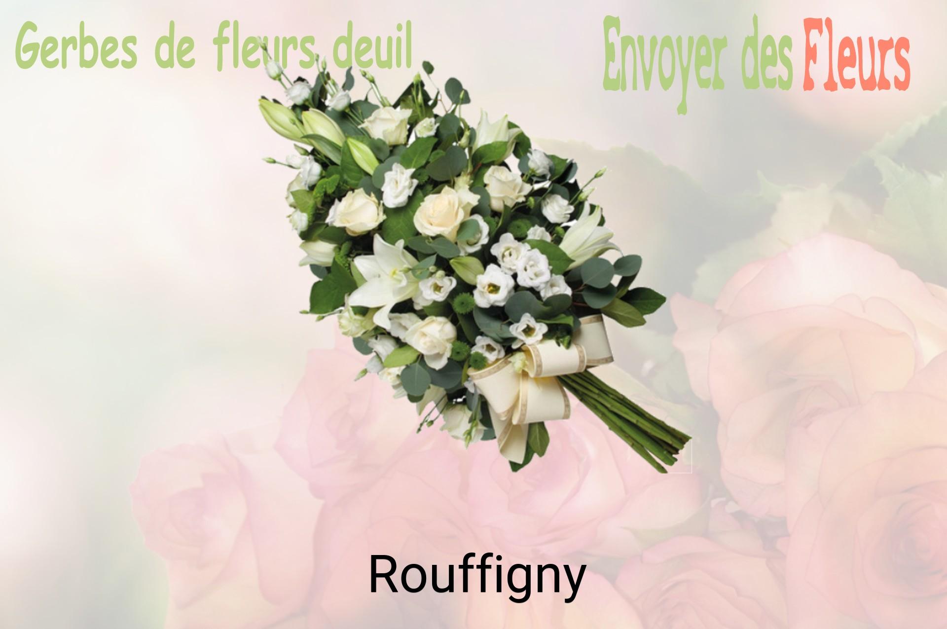 Gerbe de fleurs de deuil livrée à Rouffigny